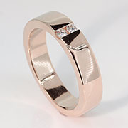 14K Rose Gold 0.07cttw Diamond Band