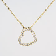 14K Yellow Gold 0.21cttw Diamond Pendant