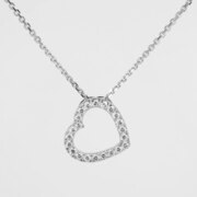 14K White Gold 0.21cttw Diamond Pendant