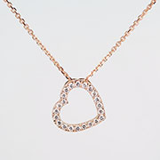 14K Rose Gold 0.21cttw Diamond Pendant