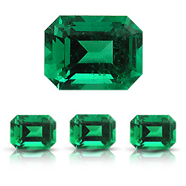 1.35 ct Fine Green Natural Emerald Cut Natural Emerald