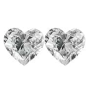 0.44 cttw G / VS2 Pair of Heart Shape Natural Diamonds